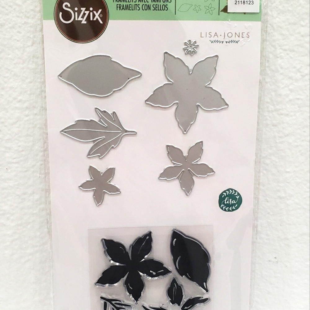 Sizzix framelits with stamps Seasonal flowers